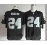 nike nfl jerseys oakland raiders #24 woodson black[Elite]
