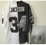 nike nfl jerseys oakland raiders #34 jackson white-black[Elite split signature]