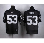 nike nfl jerseys oakland raiders #53 smith black[Elite]