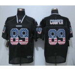nike nfl jerseys oakland raiders #89 cooper black[Elite USA flag fashion][cooper]