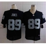 nike nfl jerseys oakland raiders #89 jones black[Elite]