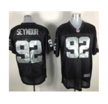 nike nfl jerseys oakland raiders #92 seymour black[elite]
