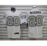 nike nfl oakland raiders #20 darren mcfadden white[Elite grey number]