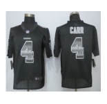 2015 new nike oakland raiders #4 carr black strobe jerseys[limited]