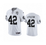 Las Vegas Raiders #42 Cory Littleton White 2020 Inaugural Season Vapor Limited Jersey