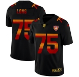 Las Vegas Raiders #75 Howie Long Men's Black Nike Red Orange Stripe Vapor Limited NFL Jersey