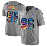 Las Vegas Raiders #96 Clelin Ferrell Men's Nike Multi-Color 2020 NFL Crucial Catch NFL Jersey Greyheather