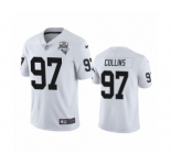 Las Vegas Raiders  #97 Maliek Collins White 2020 Inaugural Season Vapor Limited Jersey