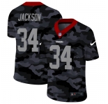Men New Nike Oakland Raiders #34 Jackson 2020 Nike 2ndCamo Salute to Service Limited