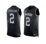 Men Nike Oakland Raiders #2 Giorgio Tavecchio Limited Black Player Name & Number Tank Top NFL Jersey