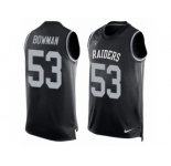 Men Nike Oakland Raiders #53 NaVorro Bowman Limited Black Player Name & Number Tank Top NFL Jersey