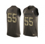 Men Nike Oakland Raiders #55 Marquel Lee Limited Green Salute to Service Tank Top NFL Jersey