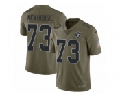 Men Nike Oakland Raiders #73 Marshall Newhouse Limited Olive 2017 Salute to Service NFL Jersey
