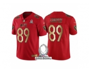 Men Oakland Raiders #89 Amari Cooper AFC 2017 Pro Bowl Red Gold Limited Jersey
