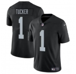 Men's Las Vegas Raiders #1 Tre Tucker Black 2025 Vapor Football Stitched Jersey