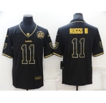 Men's Las Vegas Raiders #11 Henry Ruggs III Black Golden Edition 60th Patch Stitched Nike Limited Jersey