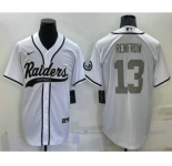 Men's Las Vegas Raiders #13 Hunter Renfrow White Stitched MLB Cool Base Nike Baseball Jersey