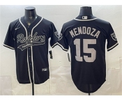 Men's Las Vegas Raiders #15 Fernando Mendoza Black Cool Base Stitched Baseball Jersey