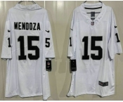 Men's Las Vegas Raiders #15 Fernando Mendoza Limited White Vapor Jersey