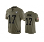 Men's Las Vegas Raiders #17 Davante Adams 2022 Olive Salute To Service Limited Stitched Jersey