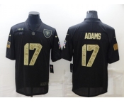 Men's Las Vegas Raiders #17 Davante Adams Black Camo Salute To Service Limited Stitched Jersey