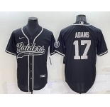 Men's Las Vegas Raiders #17 Davante Adams Black Stitched MLB Cool Base Nike Baseball Jersey
