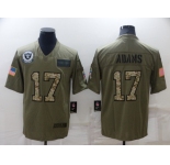 Men's Las Vegas Raiders #17 Davante Adams Olive Camo Salute To Service Limited Stitched Jersey