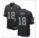 Men's Las Vegas Raiders #18 Jones Black 2024 Draft F.U.S.E. Vapor Football Stitched Jersey