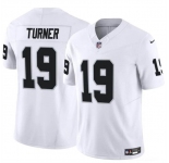 Men's Las Vegas Raiders #19 DJ Turner White F.U.S.E. Vapor Football Stitched Jersey