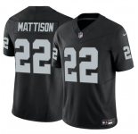 Men's Las Vegas Raiders #22 Alexander Mattison Black 2024 F.U.S.E. Vapor Football Stitched Jersey