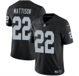 Men's Las Vegas Raiders #22 Alexander Mattison Black 2024 Vapor Football Stitched Jersey