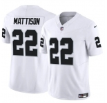 Men's Las Vegas Raiders #22 Alexander Mattison White 2024 F.U.S.E. Vapor Football Stitched Jersey