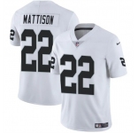Men's Las Vegas Raiders #22 Alexander Mattison White 2024 Vapor Football Stitched Jersey
