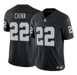 Men's Las Vegas Raiders #22 Jeremy Chinn Black 2025 F.U.S.E. Vapor Football Stitched Jersey