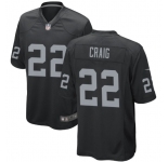 Men's Las Vegas Raiders #22 Roger Craig Nike Black Vapor Limited Jersey