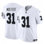 Men's Las Vegas Raiders #31 Raheem Mostert White 2025 F.U.S.E. Vapor Football Stitched Jersey