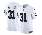 Men's Las Vegas Raiders #31 Raheem Mostert White 2025 F.U.S.E. Vapor Football Stitched Jersey