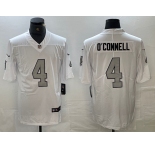 Men's Las Vegas Raiders #4 Aidan O'Connell White Vapor Untouchable Football Stitched Jersey