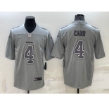 Men's Las Vegas Raiders #4 Derek Carr Grey Atmosphere Fashion 2022 Vapor Untouchable Stitched Limited Jersey