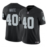 Men's Las Vegas Raiders #40 Devin White Black 2025 F.U.S.E. Vapor Football Stitched Jersey