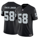 Men's Las Vegas Raiders #58 Jackson Powers-Johnson Black 2025 F.U.S.E. Vapor Untouchable Limited Football Stitched Jersey