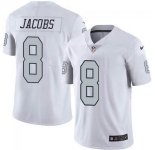 Men's Las Vegas Raiders #8 Josh Jacobs White Color Rush Limited Stitched Jersey