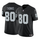 Men's Las Vegas Raiders #80 Ian Thomas Black 2025 F.U.S.E. Vapor Football Stitched Jersey