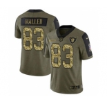 Men's Las Vegas Raiders #83 Darren Waller 2021 Olive Camo Salute To Service Limited Stitched Football Jersey