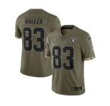 Men's Las Vegas Raiders #83 Darren Waller 2022 Olive Salute To Service Limited Stitched Jersey