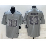 Men's Las Vegas Raiders #83 Darren Waller LOGO Grey Atmosphere Fashion 2022 Vapor Untouchable Stitched Limited Jersey