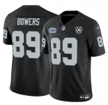 Men's Las Vegas Raiders #89 Brock Bowers Black 2024 F.U.S.E 65th Anniversary Patch Vapor Stitched Football Jersey