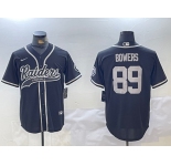 Men's Las Vegas Raiders #89 Brock Bowers Black Cool Base Baseball Stitched Jersey