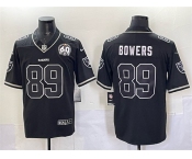 Men's Las Vegas Raiders #89 Brock Bowers Black Shadow Vapor Limited Stitched Jersey