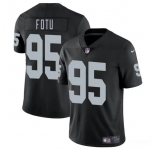 Men's Las Vegas Raiders #95 Leki Fotu Black 2025 Vapor Football Stitched Jersey